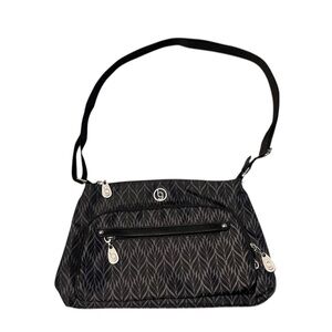 Baggalini El Paso Crossbody Bag Gray And Black RFID Protection
